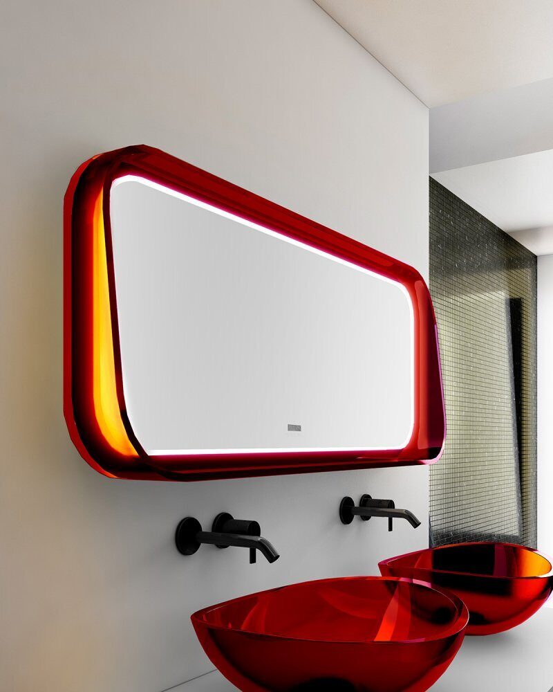 Зеркало для ванной ABBER Kristall AT6702Rubin с подсветкой