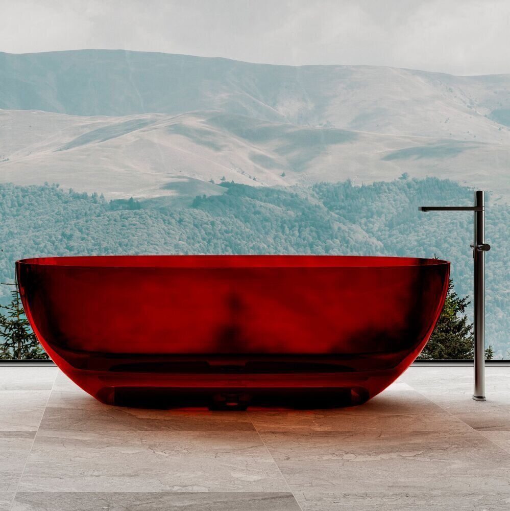 Прозрачная ванна ABBER Kristall AT9703Rubin (красная)