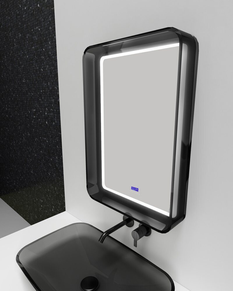 Зеркало для ванной ABBER Kristall AT6701Onyx с подсветкой