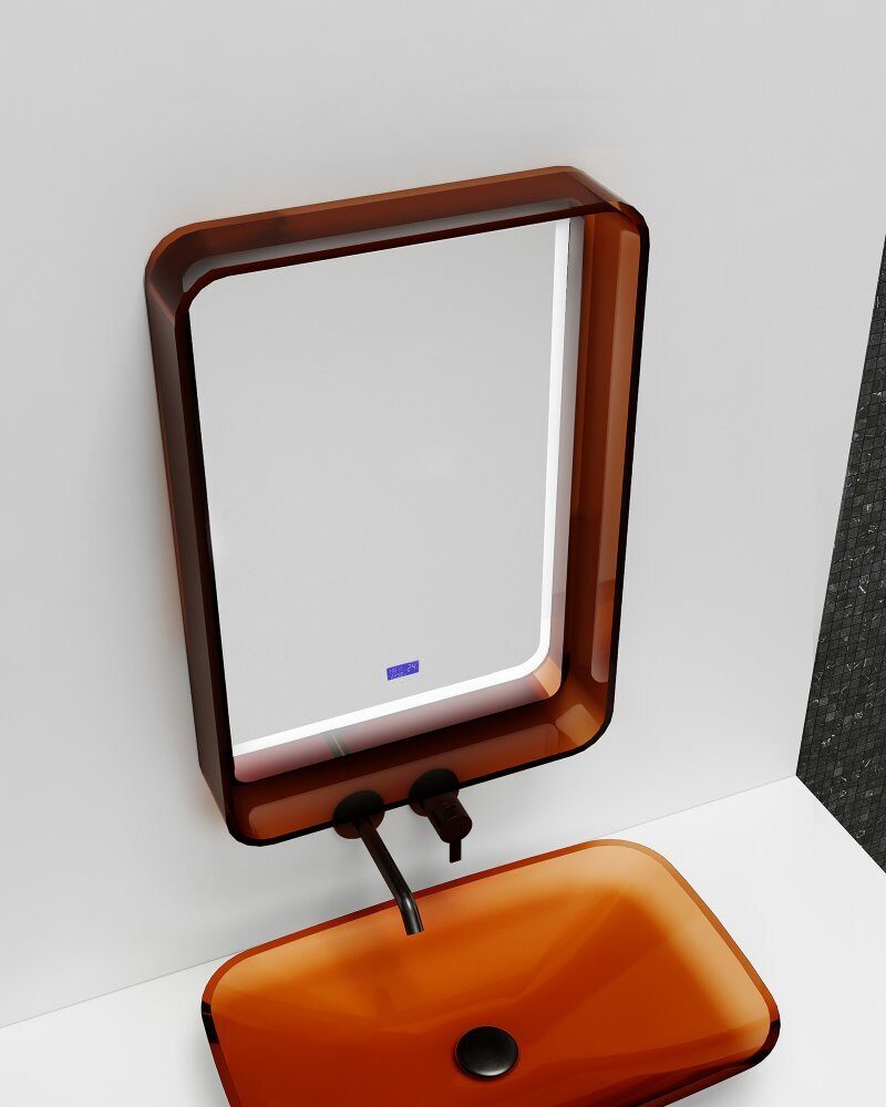 Зеркало для ванной ABBER Kristall AT6701Opal с подсветкой