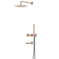 Душевая система ABBER Emotion 316 AF8850BRG скрытого монтажа с изливом, термостат, розовое золото брашированное