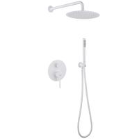 Душевая система ABBER Emotion AF8818W скрытого монтажа без излива, белый матовый