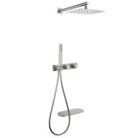 Душевая система ABBER Rund AF8750SP скрытого монтажа с изливом, термостат, сатин