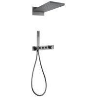 Душевая система ABBER Rund УСAF8752NG-01 скрытого монтажа без излива, термостат, никель, Ограниченно годен