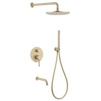 Душевая система ABBER Wasser Kreis УСAF8117G-01 скрытого монтажа с изливом, золото матовое, Ограниченно годен