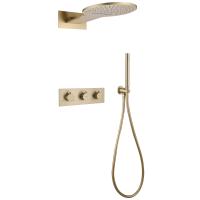 Душевая система ABBER Wasser Kreis УСAF8151G-01 скрытого монтажа без излива, термостат, золото матовое, Ограниченно годен