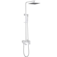 Душевая стойка ABBER Daheim УСAF8216WL-01 с изливом, белая матовая, Ограниченно годен