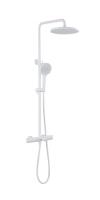Душевая стойка ABBER Thermostat AF8516FWL с термостатом и изливом, белый матовый