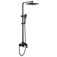 Душевая стойка ABBER Wasserfall УСAF8616B-01 с изливом, черная матовая, Ограниченно годен