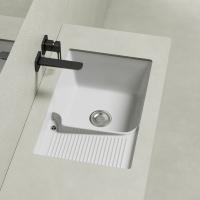 Раковина на стиральную машину встраиваемая снизу ABBER Rechteck AC2225L белая