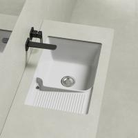 Раковина на стиральную машину встраиваемая снизу ABBER Rechteck AC2226L белая