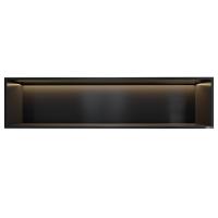 Скрытая настенная ниша из нержавеющей стали ABBER Nischen AN3006МB с LED подсветкой, черная матовая