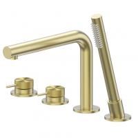 Смеситель ABBER Emotion 316 AF8813BG на борт ванны, брашированное светлое золото