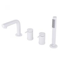 Смеситель ABBER Emotion AF8813W на борт ванны, белый матовый