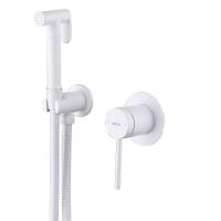 Смеситель ABBER Emotion AF8825W с гигиеническим душем, белый матовый