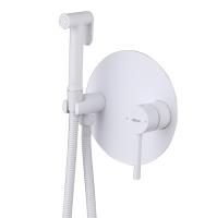 Смеситель ABBER Emotion AF8826W с гигиеническим душем, белый матовый