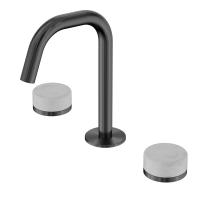 Смеситель ABBER Marmor AF8B07GM для раковины, без ручек, оружейная сталь брашированная