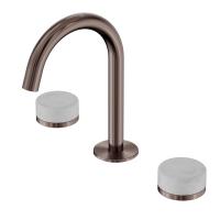Смеситель ABBER Marmor AF8B08BZ для раковины, без ручек, бронза брашированная