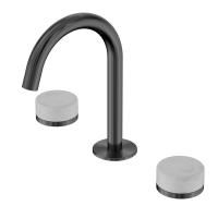 Смеситель ABBER Marmor AF8B08GM для раковины, без ручек, оружейная сталь брашированная