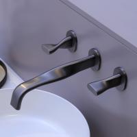 Смеситель ABBER Tanz AF8C121GM для раковины скрытого монтажа, оружейная сталь