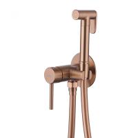 Смеситель ABBER Wasser Kreis AF8125MRG с гигиеническим душем, розовое золото матовое