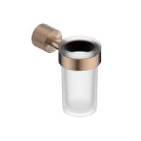 Стакан для зубных щеток с держателем ABBER Pol 316 AA1961BRG брашированное розовое золото