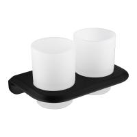 Стакан двойной для зубных щеток ABBER Nord УМAA1557B-01 черный матовый, Ограниченно годен