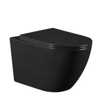 Унитаз ABBER Bequem УМAC1103MB-145 подвесной черный матовый, безободковый, Ограниченно годен
